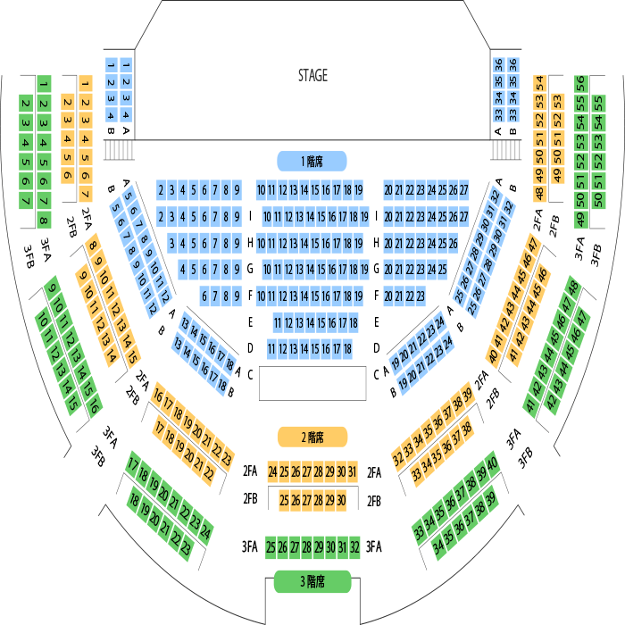 水戸芸術館 ACM劇場座席表