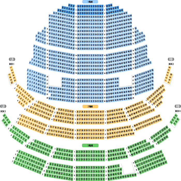梅田芸術劇場 メインホール座席表 （1,905人） - MDATA