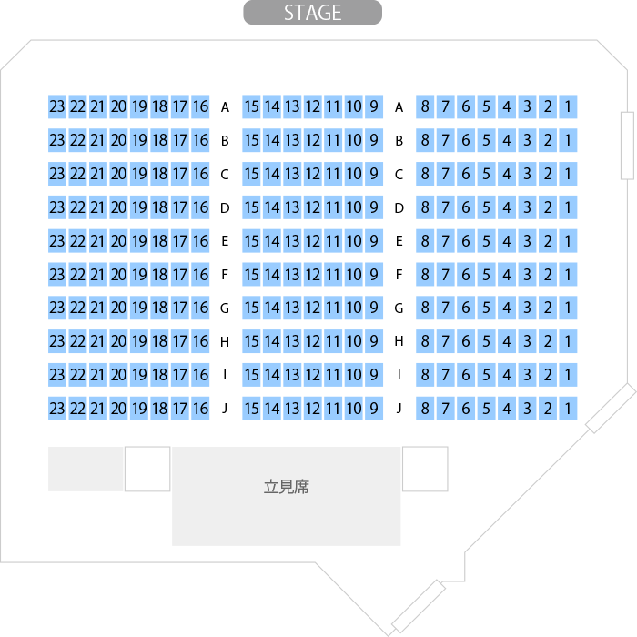 SKE48劇場 劇場座席表