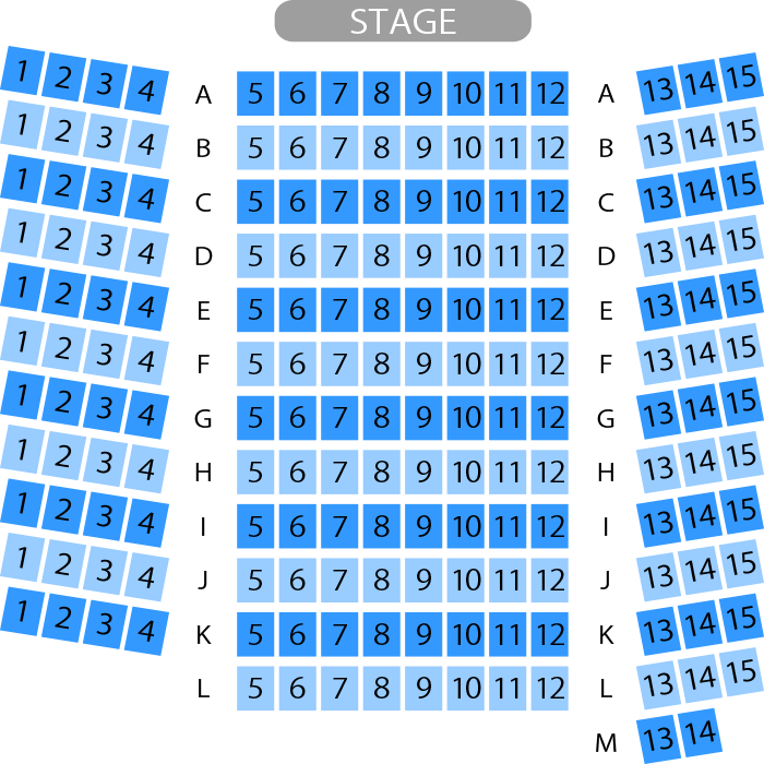 渋谷ユーロライブ 劇場座席表 （178人） MDATA
