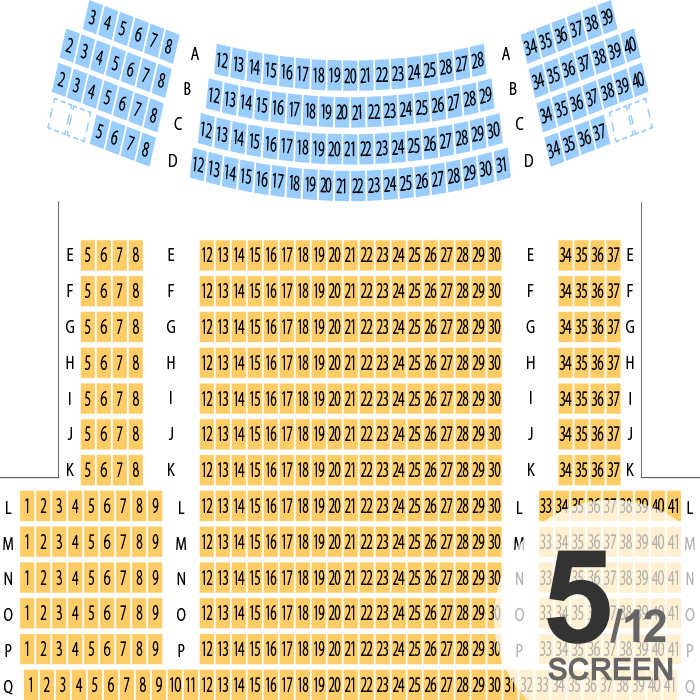 札幌シネマフロンティア スクリーン座席表 541人 Mdata