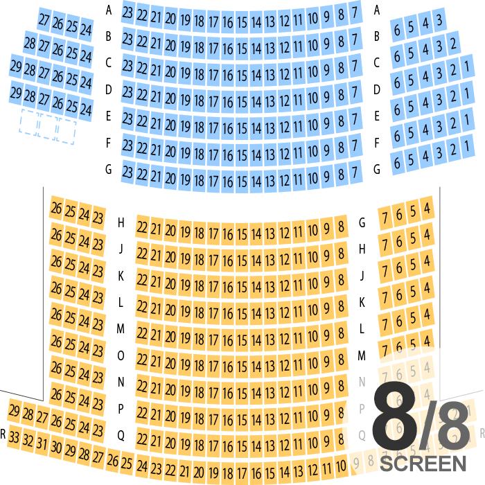 イオンシネマ加古川 スクリーン座席表 422人 Mdata