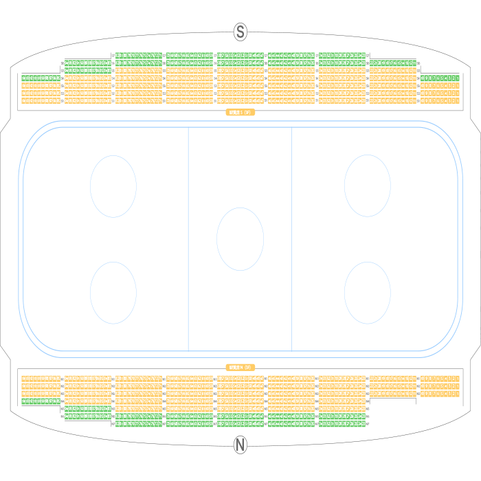 銀河アリーナ メインリンク座席表
