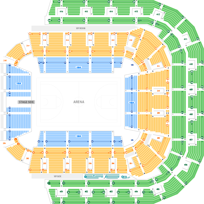 ららアリーナ東京ベイ アリーナ座席表