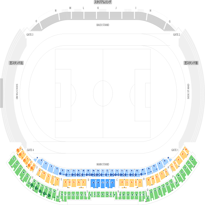 平和堂HATOスタジアム スタジアム座席表