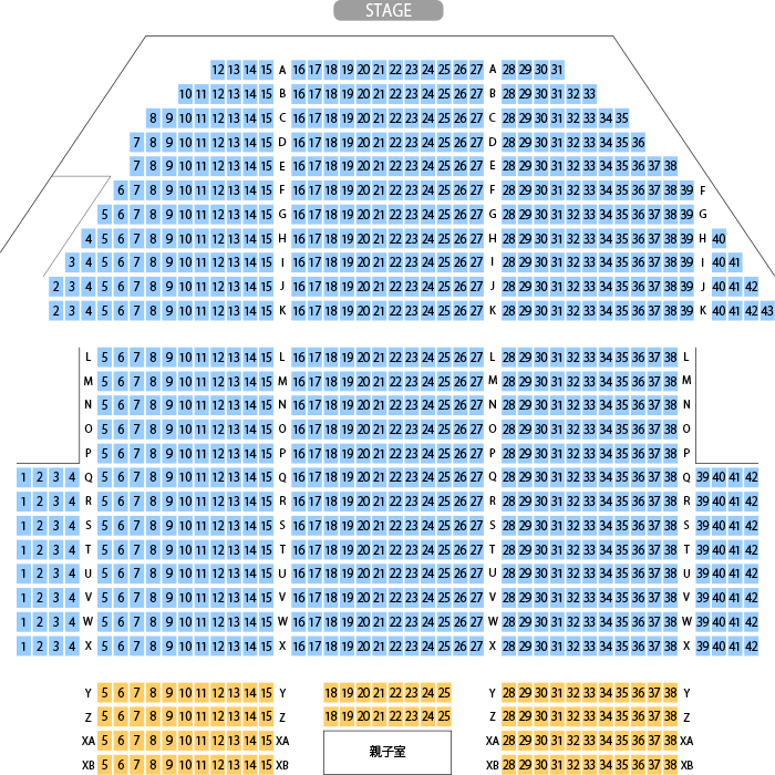 井原市民会館 ホール座席表