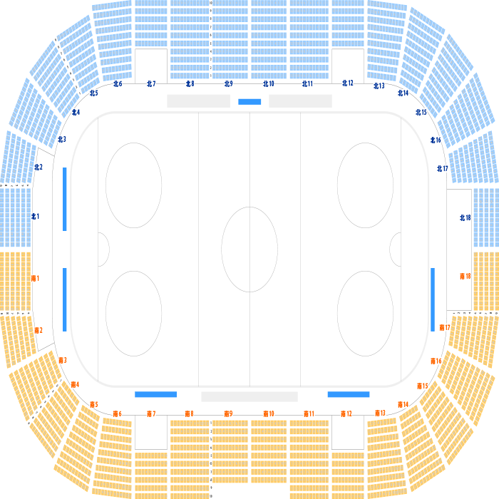 nepiaアイスアリーナ アリーナ座席表