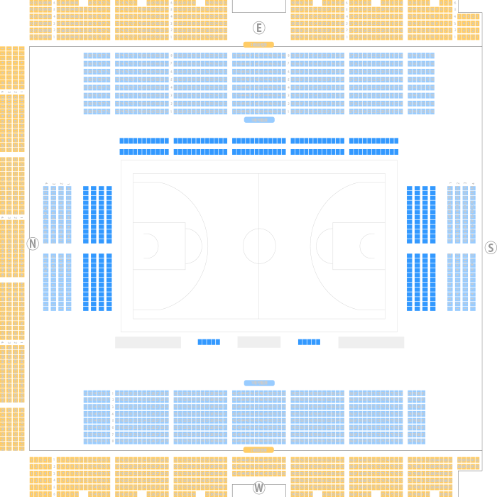 カクヒログループスーパーアリーナ メインアリーナ座席表
