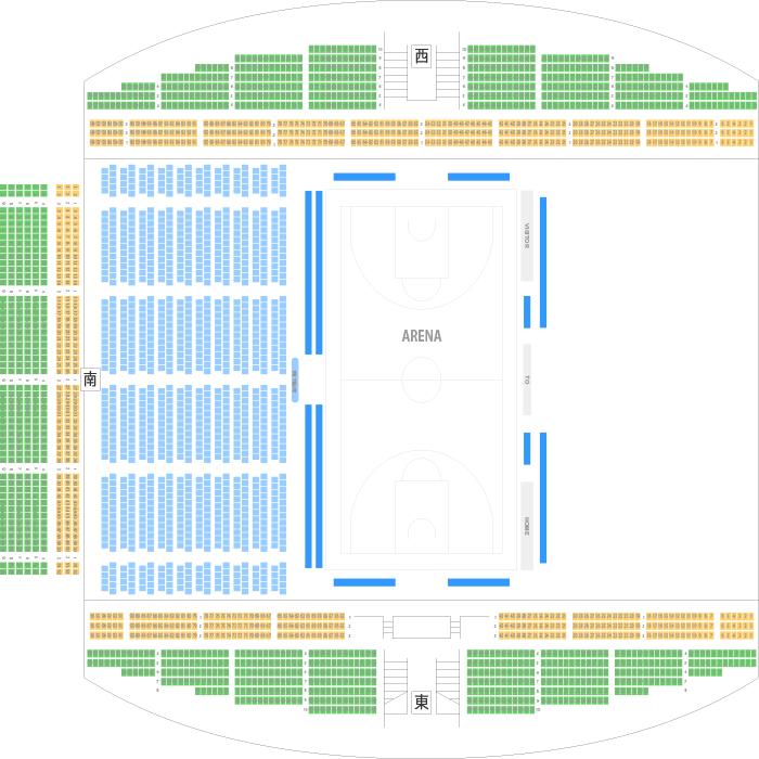 円谷幸吉メモリアルアリーナ メインアリーナ座席表