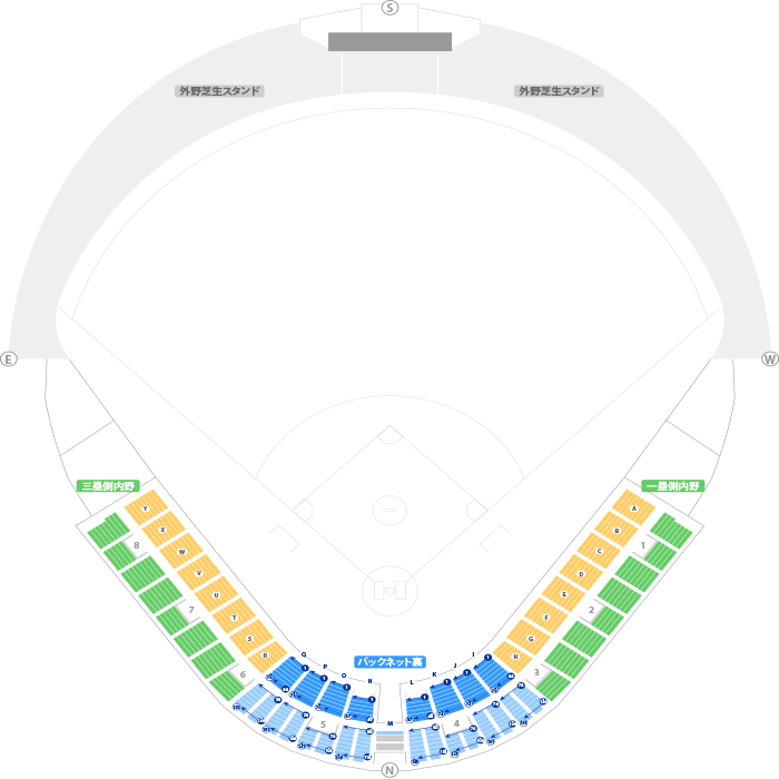 ちゅ〜るスタジアム清水 スタジアム座席表