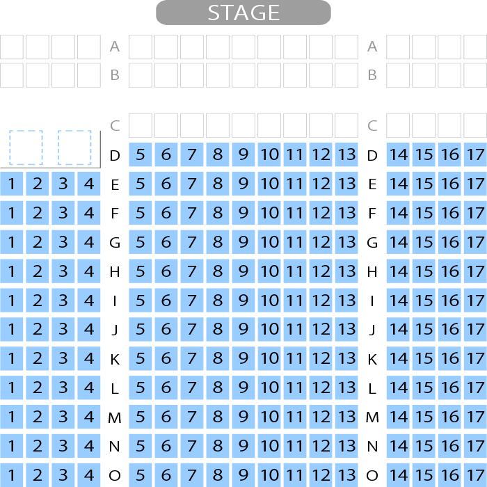 扇町ミュージアムキューブ CUBE01座席表