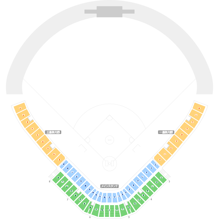 あいづ球場 球場座席表
