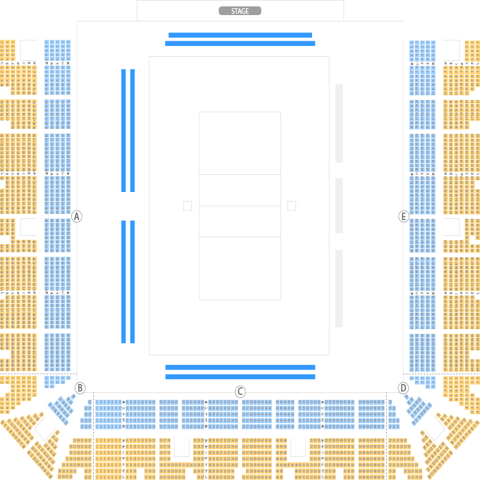 IHIアリーナ呉 メインアリーナ座席表