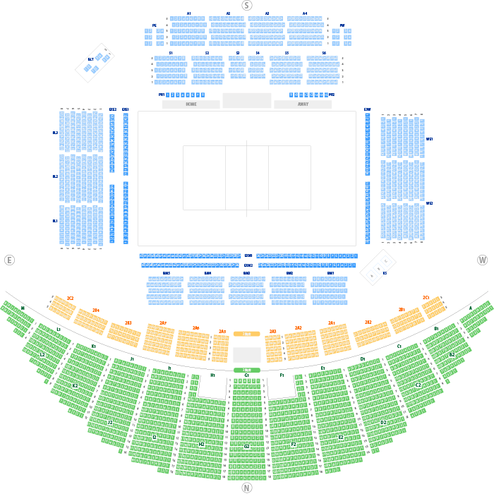 パナソニックアリーナ アリーナ座席表