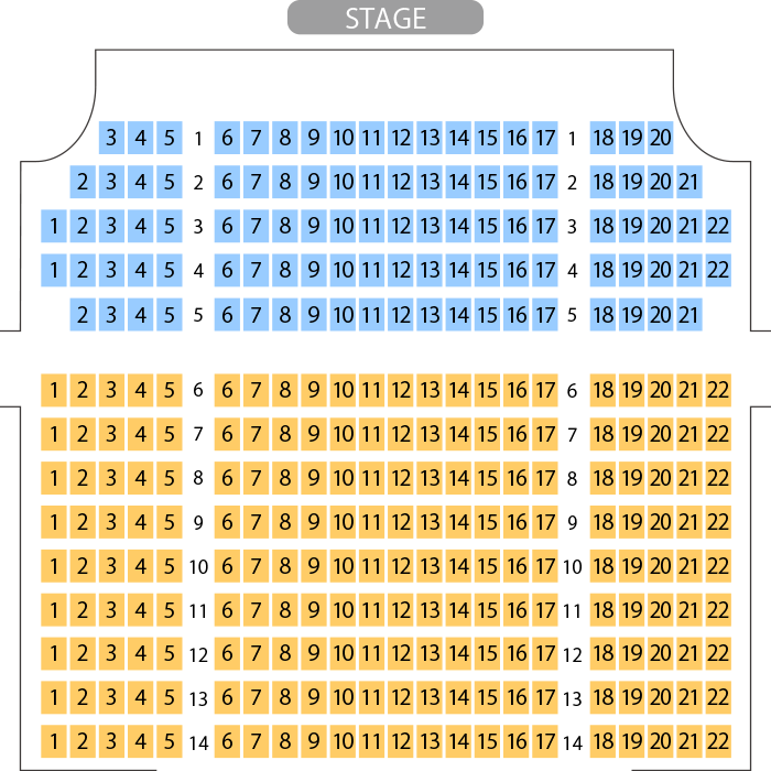 YOSHIMOTO ROPPONGI THEATER 劇場座席表