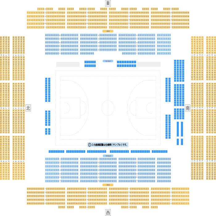 静岡県武道館 大道場座席表