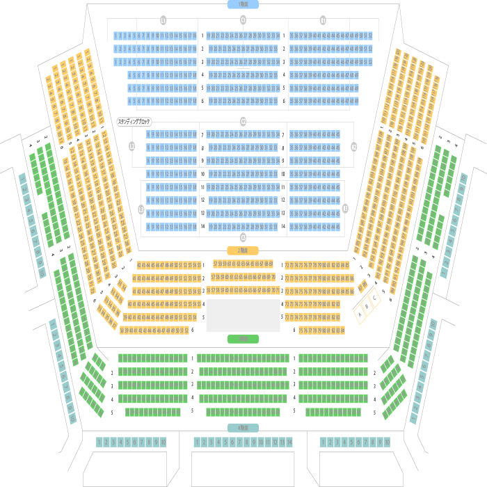 Shibuya LOVEZ ホールの座席表 (2,026席) Shibuya LOVEZ ホールの座席表 (2,026席)