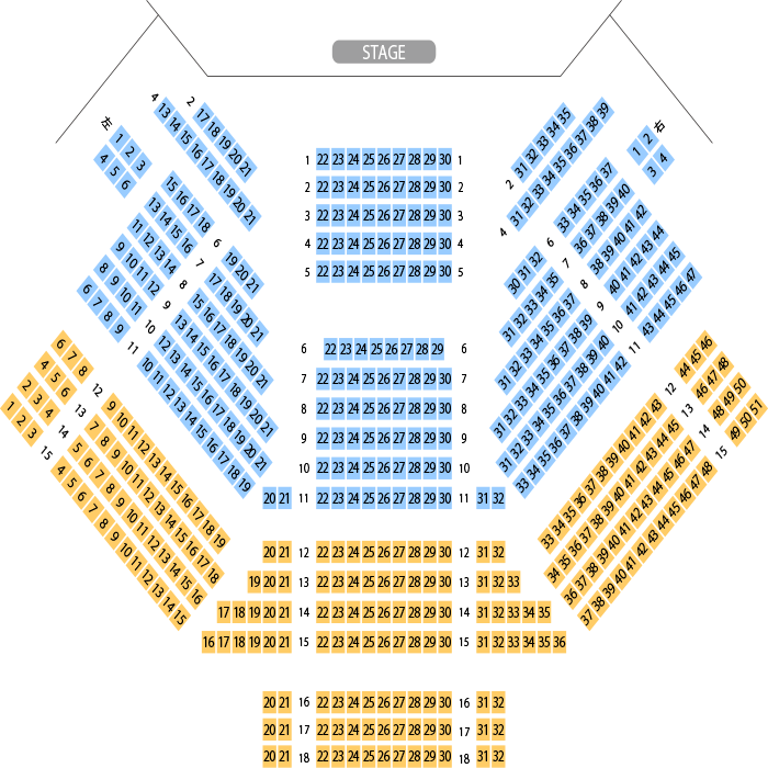 SG GROUPホールはちのへ 公会堂文化ホール座席表